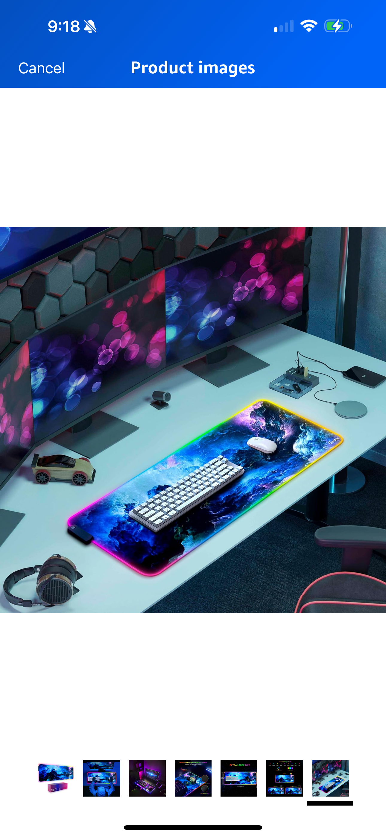 Gerlos RGB Large Gaming Mouse Pad – LED Light Up, Extended Desk Mat 31.5”x11.8”